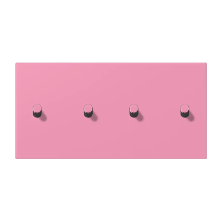 Centre plate with toggle lever "cylinder", 2 x 2 toggle levers, rose vif (4320C)