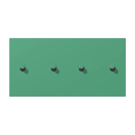 Centre plate with toggle lever "cylinder", 2 x 2 toggle levers, vert 59 (4320G)