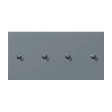 Centre plate with toggle lever "cylinder", 2 x 2 toggle levers, gris 59 (4320H)