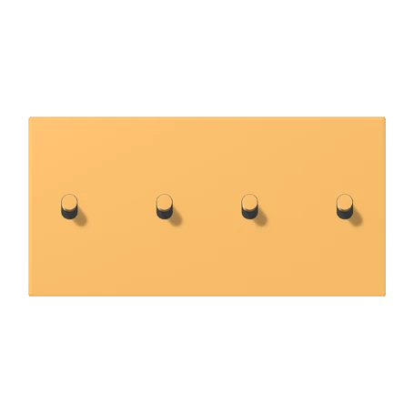 Centre plate with toggle lever "cylinder", 2 x 2 toggle levers, ocre jaune clair (4320L)