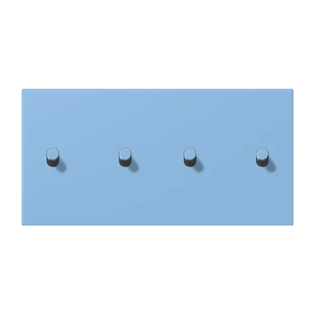 Centre plate with toggle lever "cylinder", 2 x 2 toggle levers, bleu céruléen 59 (4320N)