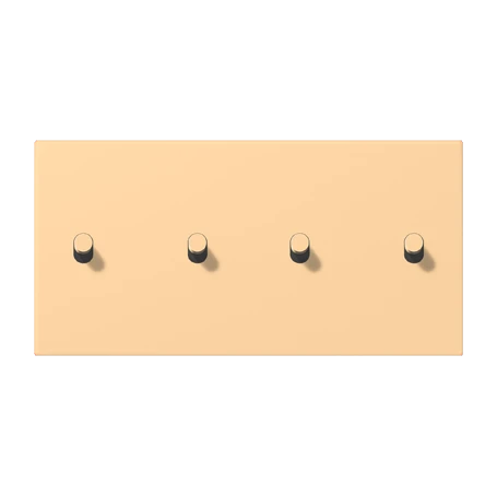 Centre plate with toggle lever "cylinder", 2 x 2 toggle levers, terre sienne claire 59 (4320P)