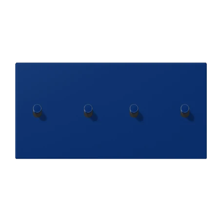 Centre plate with toggle lever "cylinder", 2 x 2 toggle levers, bleu outremer foncé (4320T)