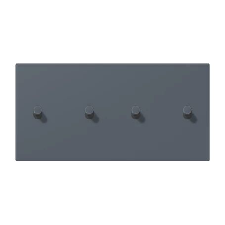 Centre plate with toggle lever "cylinder", 2 x 2 toggle levers, gris foncé 59 (4320U)