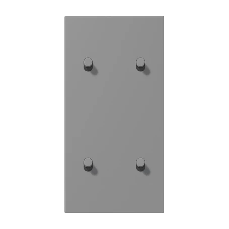 Centre plate with toggle lever "cylinder", 2 x 2 toggle levers, gris 31 (32011)