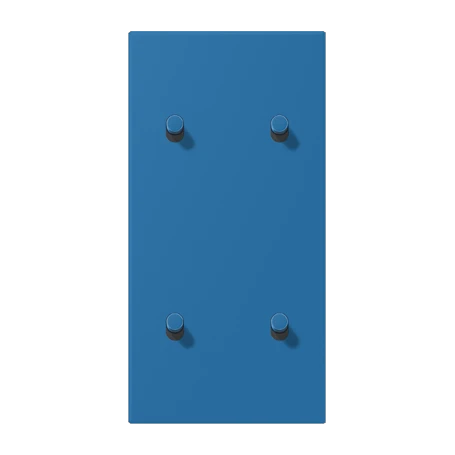 Centre plate with toggle lever "cylinder", 2 x 2 toggle levers, bleu céruléen 31 (32030)