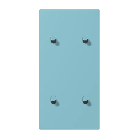 Centre plate with toggle lever "cylinder", 2 x 2 toggle levers, céruléen moyen (32032)