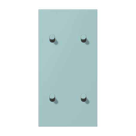 Centre plate with toggle lever "cylinder", 2 x 2 toggle levers, céruléen clair (32033)
