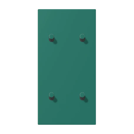 Centre plate with toggle lever "cylinder", 2 x 2 toggle levers, vert anglais (32040)