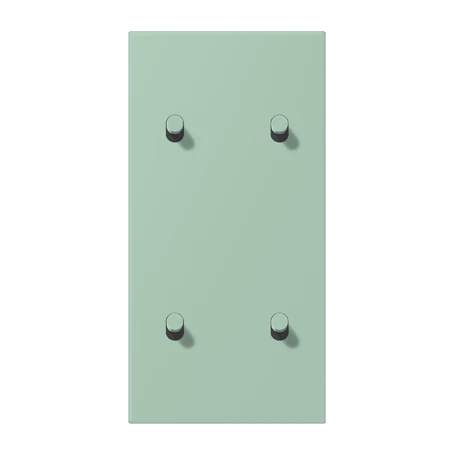 Centre plate with toggle lever "cylinder", 2 x 2 toggle levers, vert anglais clair (32041)