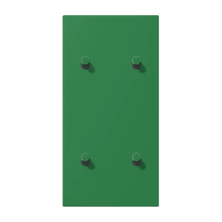 Centre plate with toggle lever "cylinder", 2 x 2 toggle levers, vert foncé (32050)