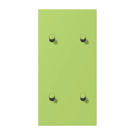 Centre plate with toggle lever "cylinder", 2 x 2 toggle levers, vert clair (32052)