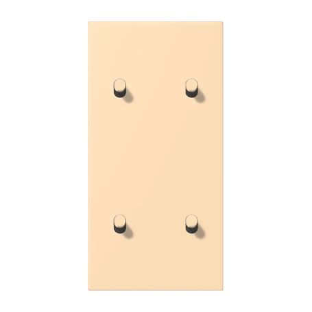 Centre plate with toggle lever "cylinder", 2 x 2 toggle levers, ocre (32060)