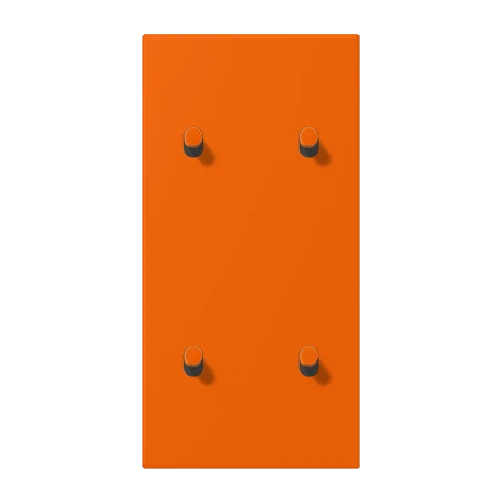 Centre plate with toggle lever "cylinder", 2 x 2 toggle levers, orange (32080)