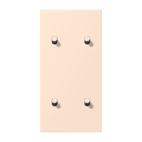 Centre plate with toggle lever "cylinder", 2 x 2 toggle levers, orange pâle (32082)