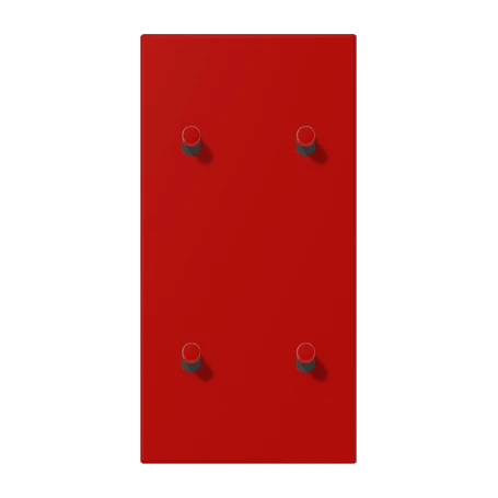 Centre plate with toggle lever "cylinder", 2 x 2 toggle levers, rouge vermillon 31 (32090)
