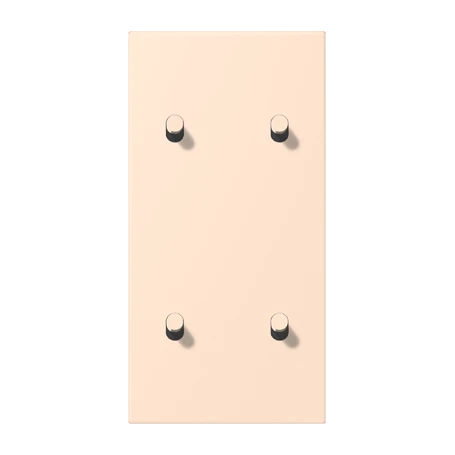 Centre plate with toggle lever "cylinder", 2 x 2 toggle levers, rose pâle (32091)