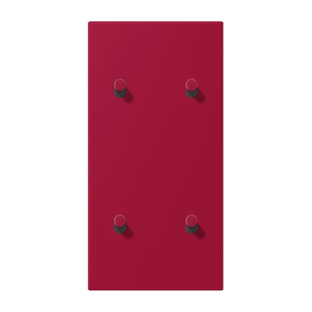 Centre plate with toggle lever "cylinder", 2 x 2 toggle levers, rouge carmin (32100)