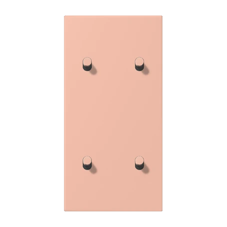 Centre plate with toggle lever "cylinder", 2 x 2 toggle levers, rose clair (32102)