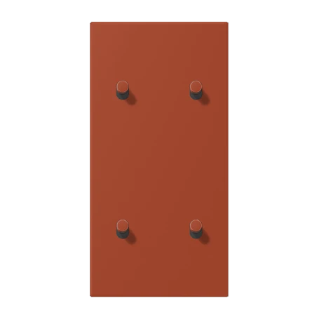 Centre plate with toggle lever "cylinder", 2 x 2 toggle levers, l'ocre rouge (32110)
