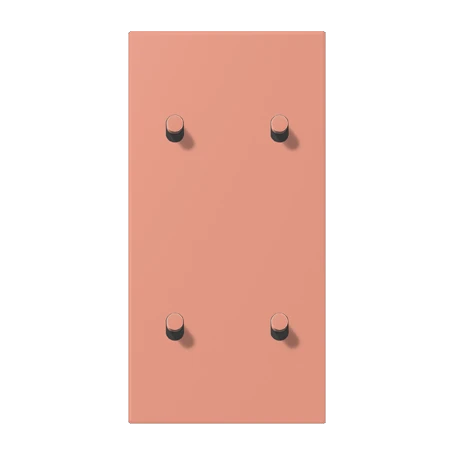 Centre plate with toggle lever "cylinder", 2 x 2 toggle levers, l’ocre rouge moyen (32111)