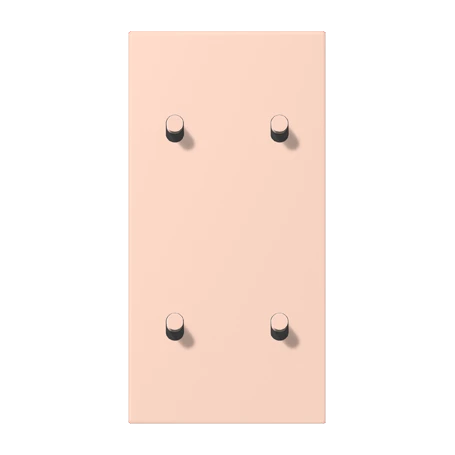 Centre plate with toggle lever "cylinder", 2 x 2 toggle levers, l’ocre rouge clair (32112)