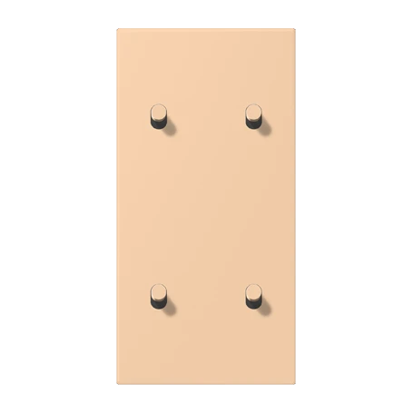 Centre plate with toggle lever "cylinder", 2 x 2 toggle levers, terre sienne claire 31 (32122)