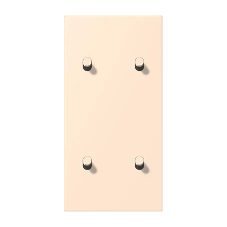Centre plate with toggle lever "cylinder", 2 x 2 toggle levers, terre sienne pâle (32123)