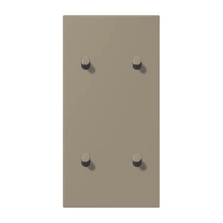 Centre plate with toggle lever "cylinder", 2 x 2 toggle levers, ombre naturelle moyenne (32141)