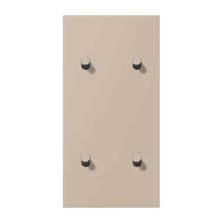 Centre plate with toggle lever "cylinder", 2 x 2 toggle levers, ombre naturelle claire (32142)