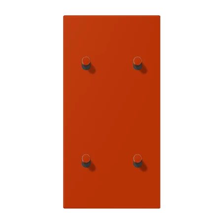 Centre plate with toggle lever "cylinder", 2 x 2 toggle levers, rouge vermillon 59 (4320A)