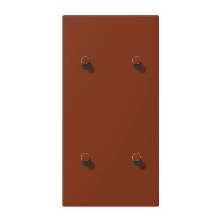 Centre plate with toggle lever "cylinder", 2 x 2 toggle levers, terre sienne brûlée 59 (4320D)