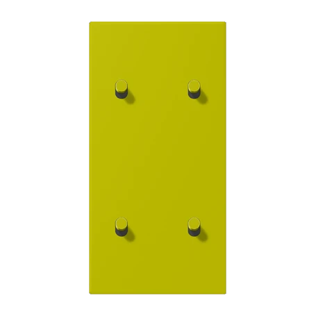 Centre plate with toggle lever "cylinder", 2 x 2 toggle levers, vert olive vif (4320F)