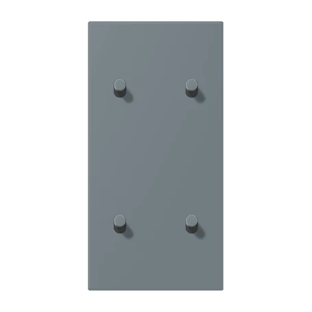 Centre plate with toggle lever "cylinder", 2 x 2 toggle levers, gris 59 (4320H)