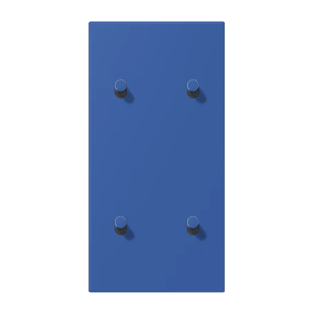 Centre plate with toggle lever "cylinder", 2 x 2 toggle levers, bleu outremer 59 (4320K)