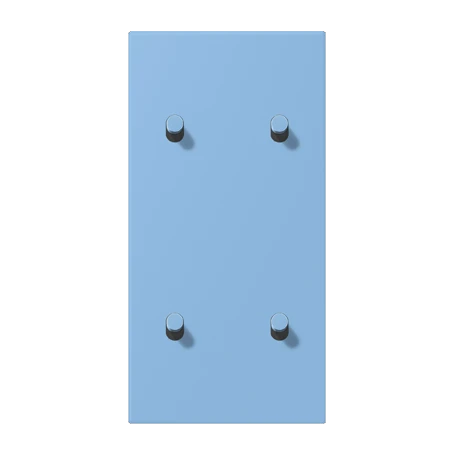 Centre plate with toggle lever "cylinder", 2 x 2 toggle levers, bleu céruléen 59 (4320N)