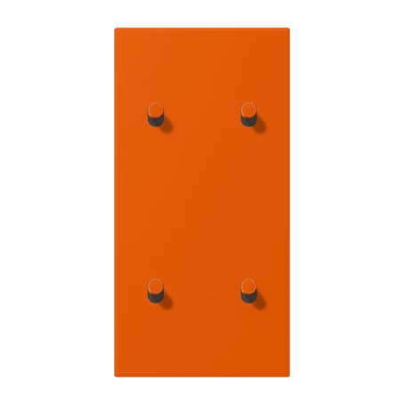 Centre plate with toggle lever "cylinder", 2 x 2 toggle levers, orange vif (4320S)