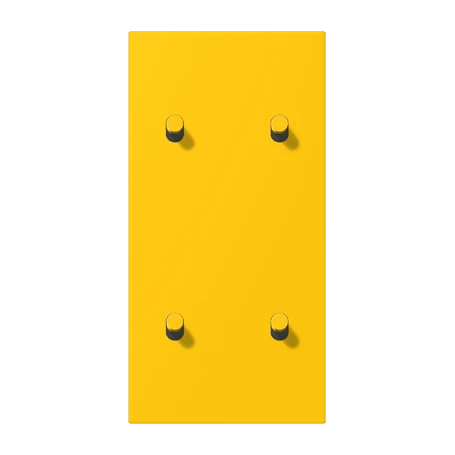 Centre plate with toggle lever "cylinder", 2 x 2 toggle levers, le jaune vif (4320W)