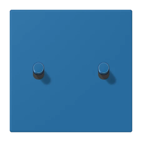 Abdeckung mit Kipphebel "Zylinder", 2 Kipphebel, bleu céruléen 31 (32030)