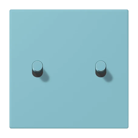 Abdeckung mit Kipphebel "Zylinder", 2 Kipphebel, céruléen moyen (32032)