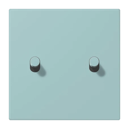 Abdeckung mit Kipphebel "Zylinder", 2 Kipphebel, céruléen clair (32033)