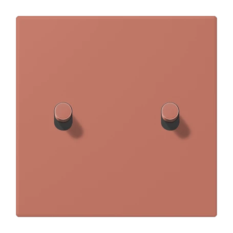 Abdeckung mit Kipphebel "Zylinder", 2 Kipphebel, terre sienne brique (32121)