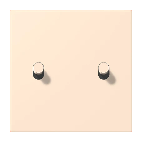 Abdeckung mit Kipphebel "Zylinder", 2 Kipphebel, terre sienne pâle (32123)