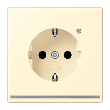 SCHUKO®-Steckdose mit LED-Orientierungslicht, Safety Plus, Duroplast lackiert, blanc (32001)