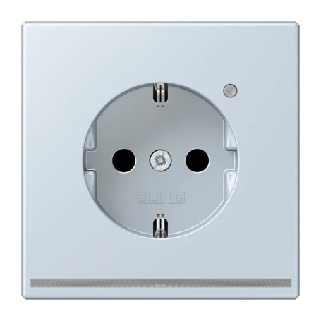 SCHUKO®-Steckdose mit LED-Orientierungslicht, Safety Plus, Duroplast lackiert, outremer pale