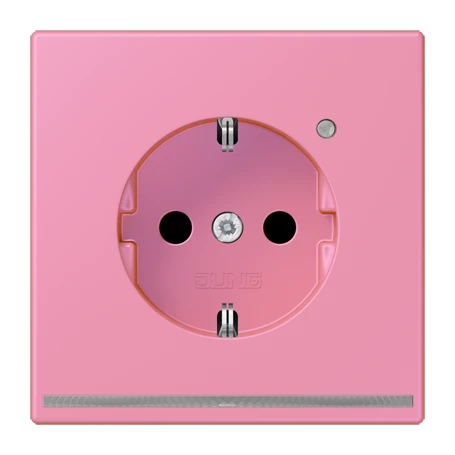 SCHUKO®-Steckdose mit LED-Orientierungslicht, Safety Plus, Duroplast lackiert, rose vif