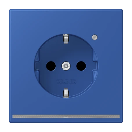 SCHUKO®-Steckdose mit LED-Orientierungslicht, Safety Plus, Duroplast lackiert, bleu outremer 59