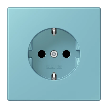 SCHUKO®-Steckdose, Duroplast lackiert, céruléen moyen
