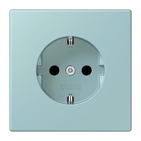 SCHUKO®-Steckdose, Duroplast lackiert, céruléen clair