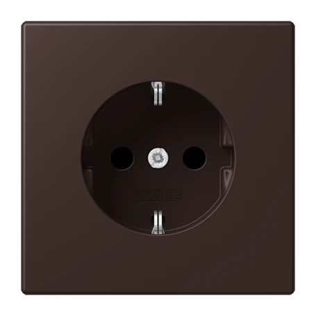 SCHUKO®-Steckdose, Duroplast lackiert, terre d’ombre brûlée 59